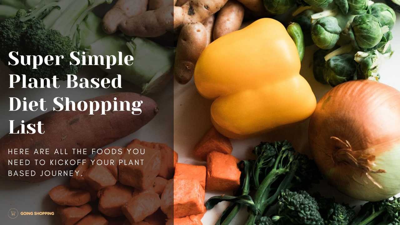 Super Simple Plant Based Diet Shopping List